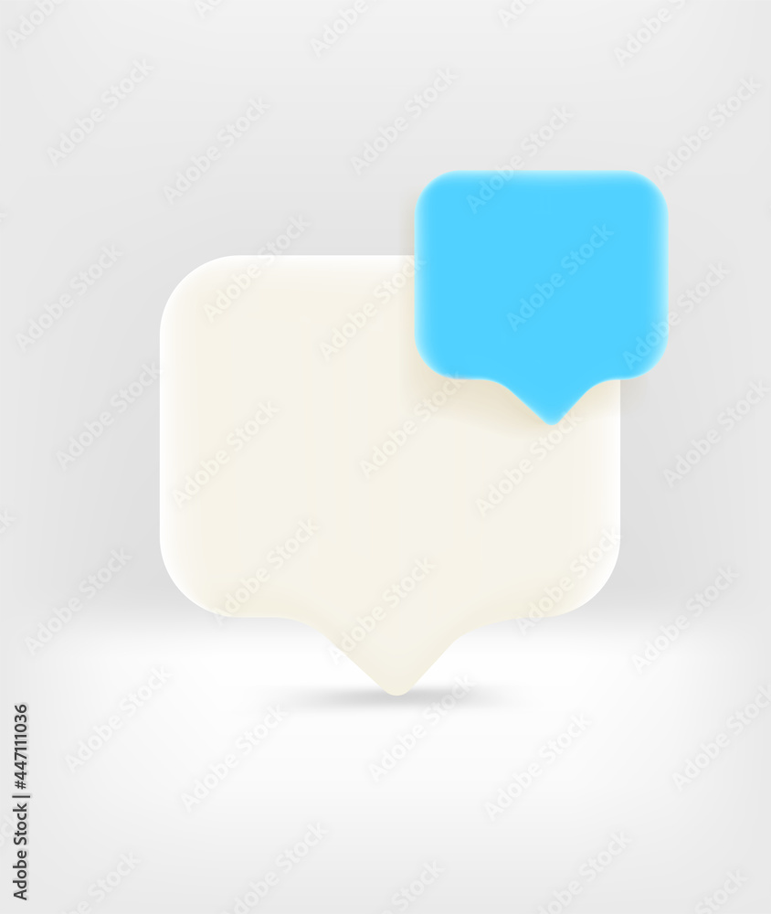 Poster Speech cloud with copy space. Template for a text