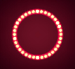 Poster with illuminated frame for a text