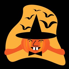 halloween pumpkin head