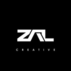 ZAL Letter Initial Logo Design Template Vector Illustration - obrazy, fototapety, plakaty