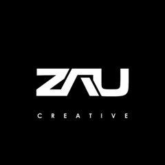 ZAU Letter Initial Logo Design Template Vector Illustration