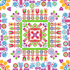 Fototapeta premium Hungarian embroidery pattern 85