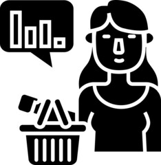 Consumer icon. Digital marketing concept icon style