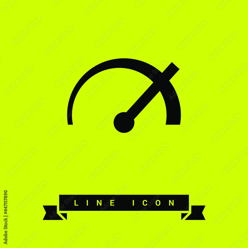 Poster speed isolated minimal icon. power line vector icon for websites and mobile minimalistic flat design