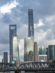 Panorama view of Shanghai Bund