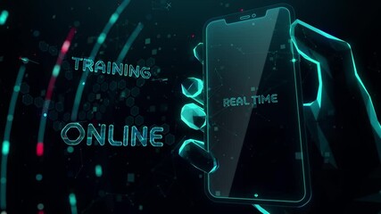 Live Webinar with digital technology concept