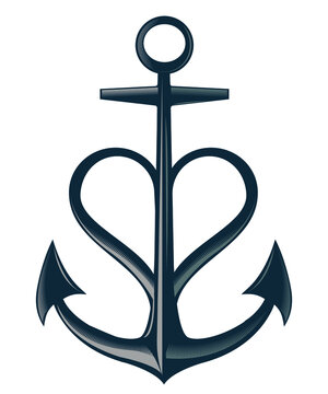 croix camarguaise et ancre marine symbole de la camargue