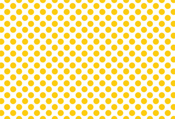 White and .yellow Polka Dot seamless pattern. For tablecloths, clothes, shirts, dresses, paper, bedding, blankets, quilts, and other textile products. Vector background.