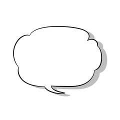 マンガみたいなもこもこの吹き出し(影あり)