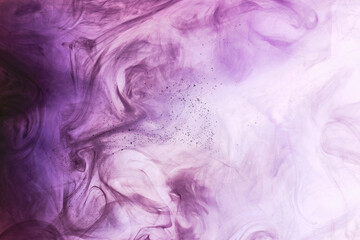 Abstract pink purple cloud of smoke, paint in water background. Fluid art wallpaper, liquid vibrant bright colors. Concept aphrodisiac perfume