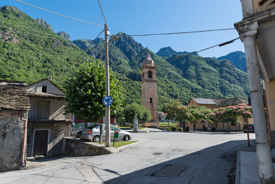 Valle Ossola and the small village of Cuzzago on the border with the Val Grande national park , Piedmont region, northern Italy