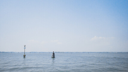 Obraz premium Lagoon of Venice under blue sky, Venice, Italy