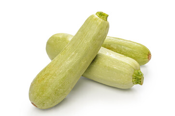 zucchini on white background