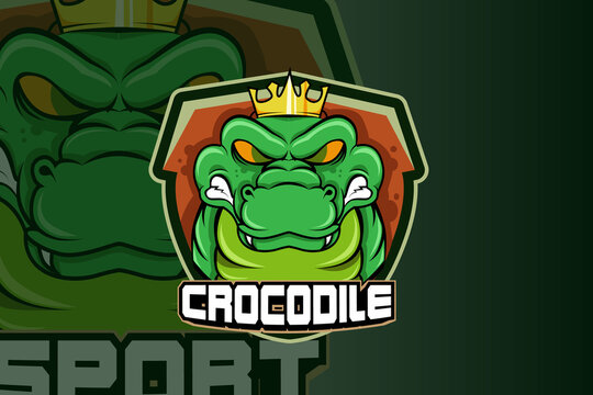 crocodile mascot logo vector