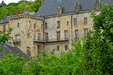 Fototapeta na wymiar La Roche Guyon; France - june 14 2020 : the castle