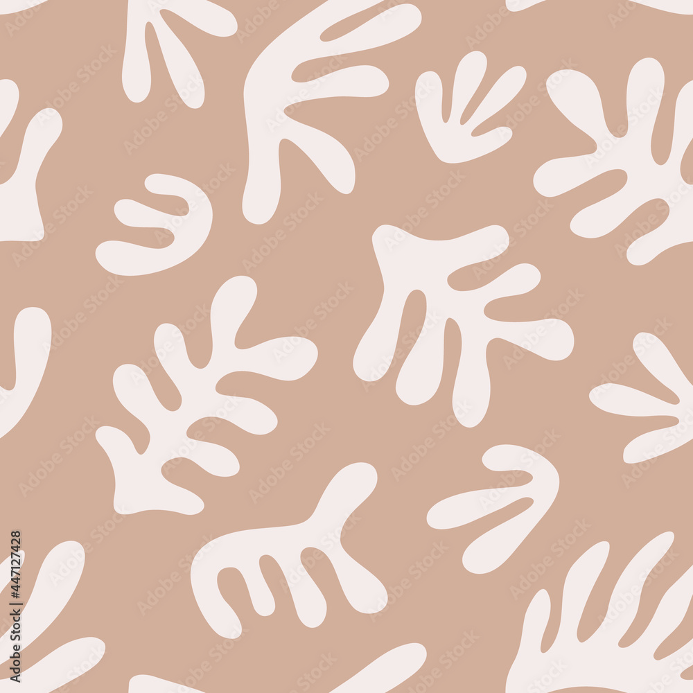 Poster seamless aesthetic pattern with hand drawn abstract shapes. creative scandinavian wrapping texture. 