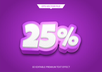discount sale 3d editable text style effect
