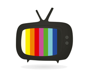Colorful TV icon. vector illustration