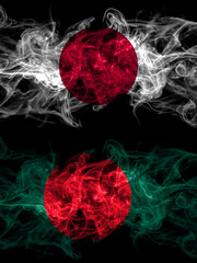 Smoke flags of Japan, Japanese and Bangladesh, Bangladeshi