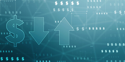 Obraz premium 2d rendering usd Dollar symbol 