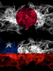 Smoke flags of Japan, Japanese and Chile, Chilean