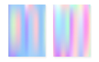 Holographic gradient background set with hologram cover.