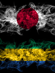 Smoke flags of Japan, Japanese and Gabon, Gabonese, Gabonian