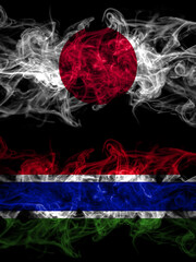 Smoke flags of Japan, Japanese and Gambia, Gambian