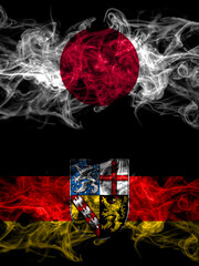 Smoke flags of Japan, Japanese and Germany, Saarland
