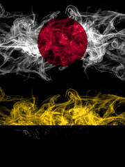 Smoke flags of Japan, Japanese and Germany, Saxony Anhalt