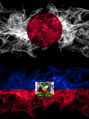 Smoke flags of Japan, Japanese and Haiti