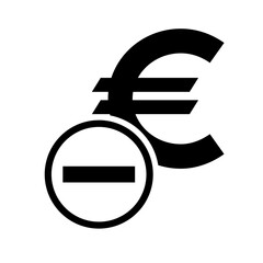 Euro money symbol, business cash icon, save currency bank sign, vector illustration isolated background