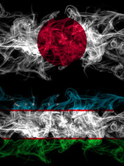 Smoke flags of Japan, Japanese and Uzbekistan