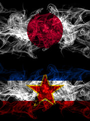 Smoke flags of Japan, Japanese and Yugoslavia, Yugoslavian