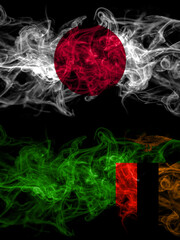 Smoke flags of Japan, Japanese and Zambia, Zambian
