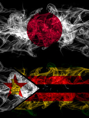 Smoke flags of Japan, Japanese and Zimbabwe, Zimbabwean, Zimbo