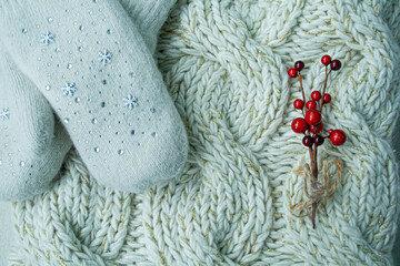 Warm clothes in winter weather