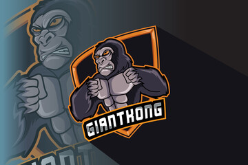 gorilla e-sports team logo template