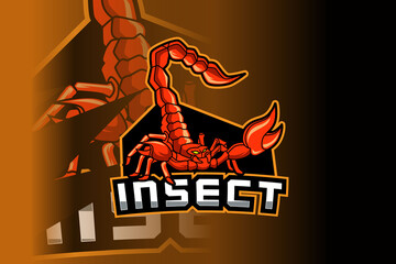 scorpion e-sports team logo template © triplethree