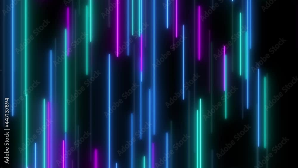 Poster 4k abstract flying in futuristic corridor laser neon lines with triangles futuristic loop 3d backgro