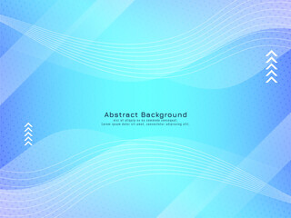 Abstract wavy lines glossy blue background