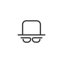 Gentleman sunglasses with cap logo design vector