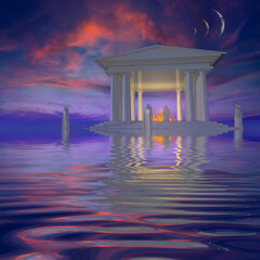 Obraz premium The temple mists