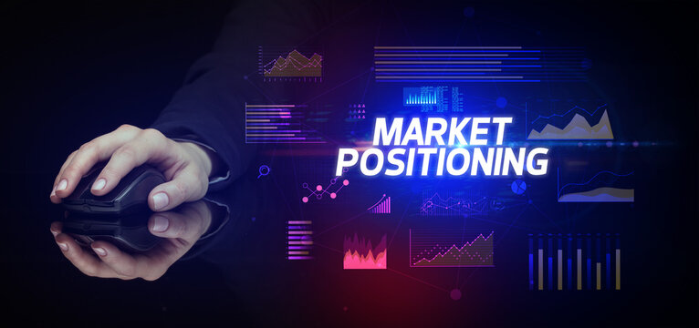 hand holding wireless peripheral, cyber business concept