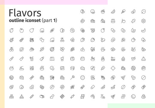 Flavors outline iconset (part 1)