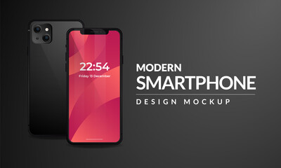 Modern Smartphone Realistic Vector Mockup