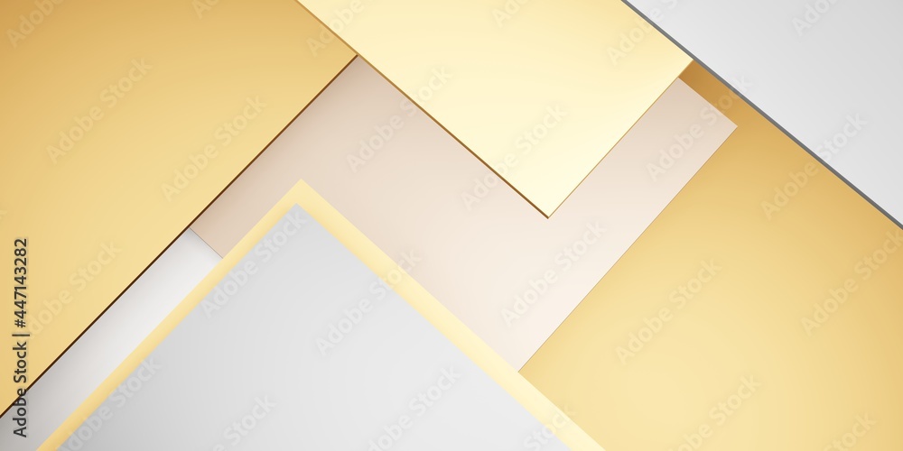 Poster tile background pastel geometry hierarchy of abstract squares 3d illustration