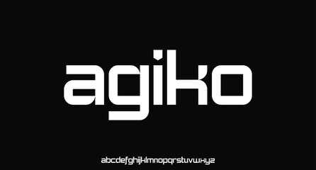 modern, futuristic modern geometric font	
