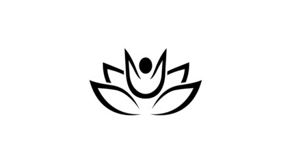 creative body meditation spa leaves logo vector design