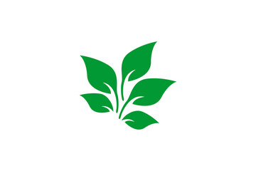 Obraz premium Vector leaves logo. Vector illustration